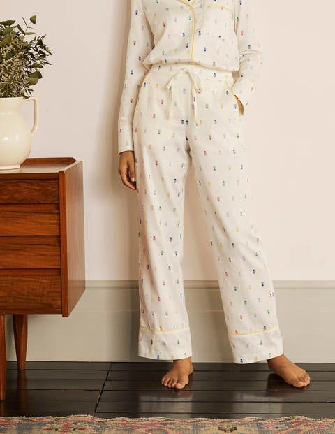 Janie Pajama Bottoms - Ivory, Pineapple Rainbow Janie Pajama Bottoms - Ivory, Pineapple Rainbow