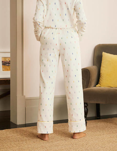 Janie Pajama Bottoms - Ivory, Pineapple Rainbow Janie Pajama Bottoms - Ivory, Pineapple Rainbow