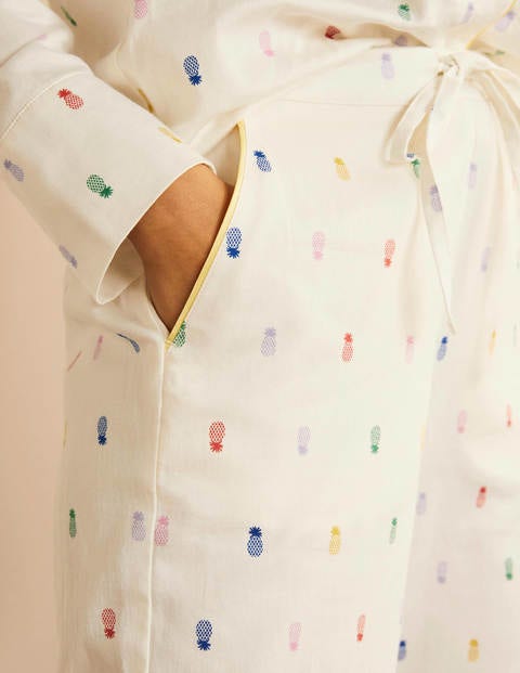 Janie Pajama Bottoms - Ivory, Pineapple Rainbow Janie Pajama Bottoms - Ivory, Pineapple Rainbow