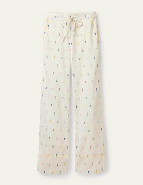 Janie Pajama Bottoms - Ivory, Pineapple Rainbow Janie Pajama Bottoms - Ivory, Pineapple Rainbow