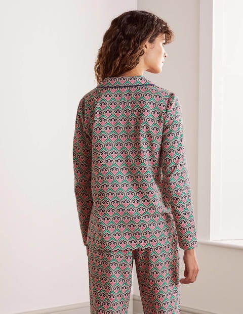 Janie Pajama Shirt - Milkshake, Fanciful Geo Janie Pajama Shirt - Milkshake, Fanciful Geo
