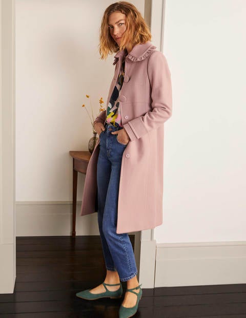 Ruffle Collar Coat - Pale Pink Ruffle Collar Coat - Pale Pink