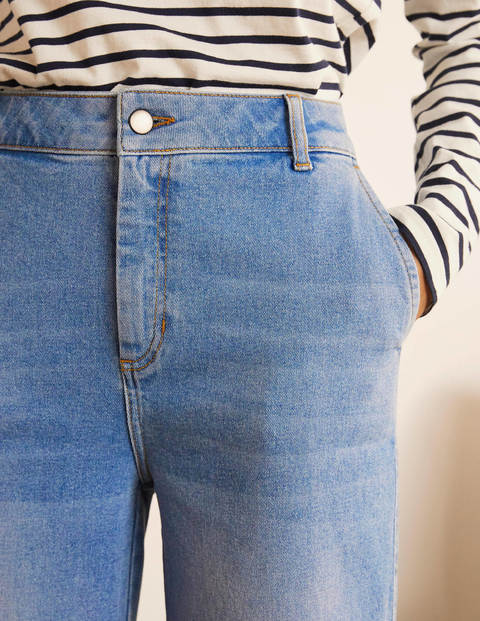 7/8-Jeans mit Aufschlag - Helles Vintageblau 7/8-Jeans mit Aufschlag - Helles Vintageblau
