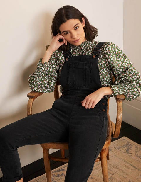 Girlfriend Dungarees - Washed Black Girlfriend Dungarees - Washed Black