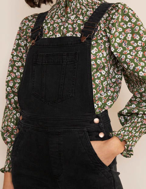 Girlfriend Dungarees - Washed Black Girlfriend Dungarees - Washed Black