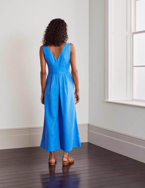 Jemima Linen Jumpsuit - Marina Blue Jemima Linen Jumpsuit - Marina Blue