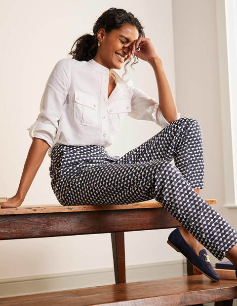 Danby Pull On Pants - Navy, Scallop Row Danby Pull On Pants - Navy, Scallop Row