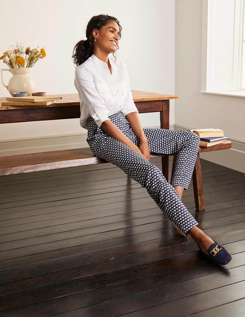 Danby Pull On Pants - Navy, Scallop Row Danby Pull On Pants - Navy, Scallop Row