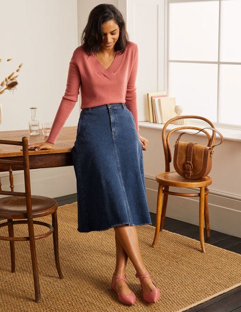 Effie Midi Skirt - Mid Vintage Effie Midi Skirt - Mid Vintage