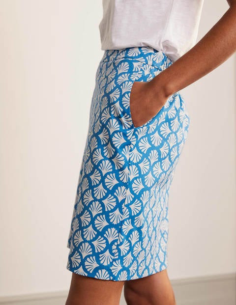 Danby Pull On Mini Skirt - Moroccan Blue, Coral Tile Danby Pull On Mini Skirt - Moroccan Blue, Coral Tile