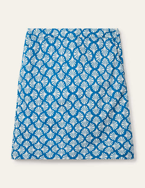 Danby Pull On Mini Skirt - Moroccan Blue, Coral Tile Danby Pull On Mini Skirt - Moroccan Blue, Coral Tile