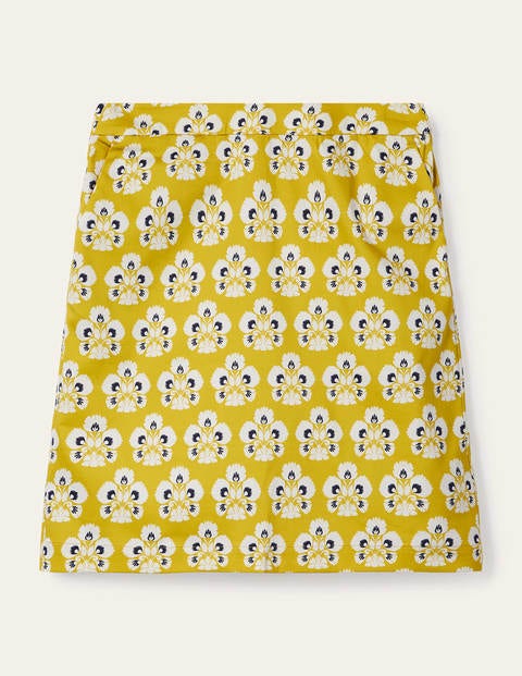 Danby Pull On Mini Skirt - Chartreuse, Carnation Stamp Danby Pull On Mini Skirt - Chartreuse, Carnation Stamp