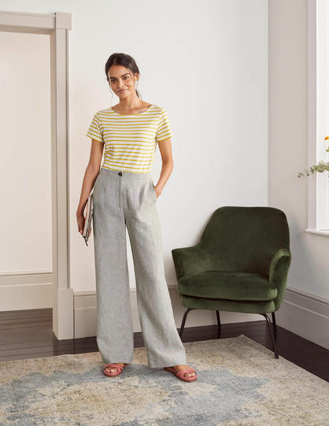 Eldon Linen Pants - Grey Squirrel, Ivory Tonic Eldon Linen Pants - Grey Squirrel, Ivory Tonic
