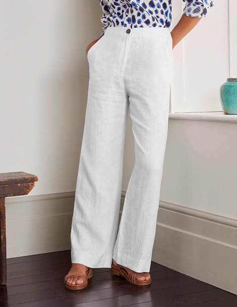 Eldon Linen Pants - White Eldon Linen Pants - White