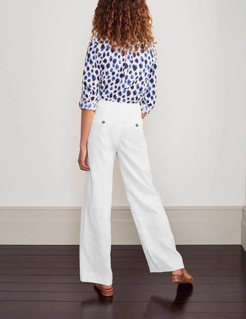 Eldon Linen Pants - White Eldon Linen Pants - White