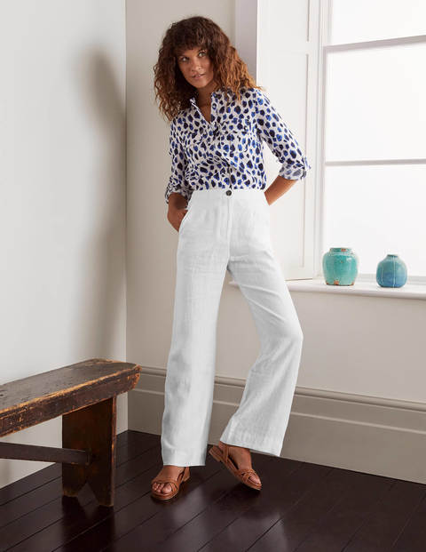 Eldon Linen Pants - White Eldon Linen Pants - White