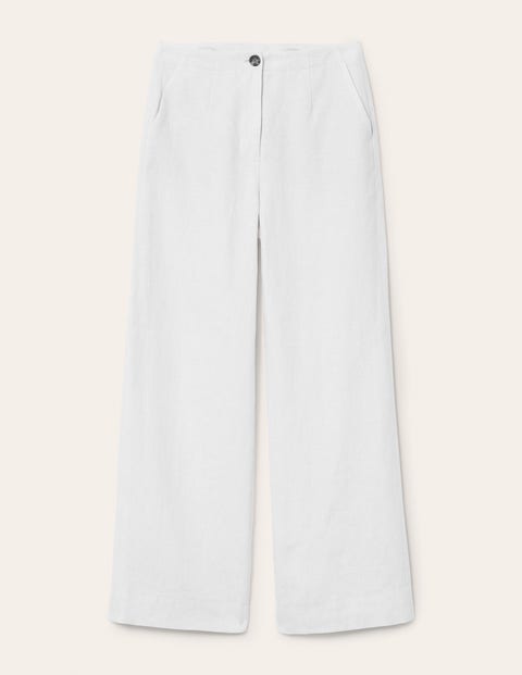 Eldon Linen Pants - White Eldon Linen Pants - White