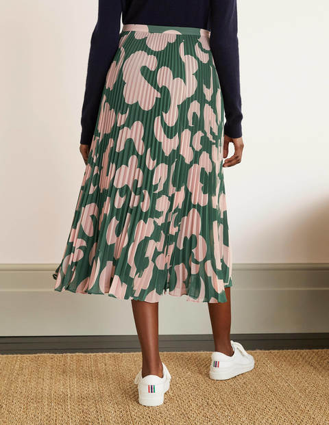 Louisa Pleated Midi Skirt - Palm Lead, Dream Cloud Louisa Pleated Midi Skirt - Palm Lead, Dream Cloud
