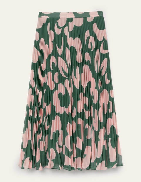 Louisa Pleated Midi Skirt - Palm Lead, Dream Cloud Louisa Pleated Midi Skirt - Palm Lead, Dream Cloud