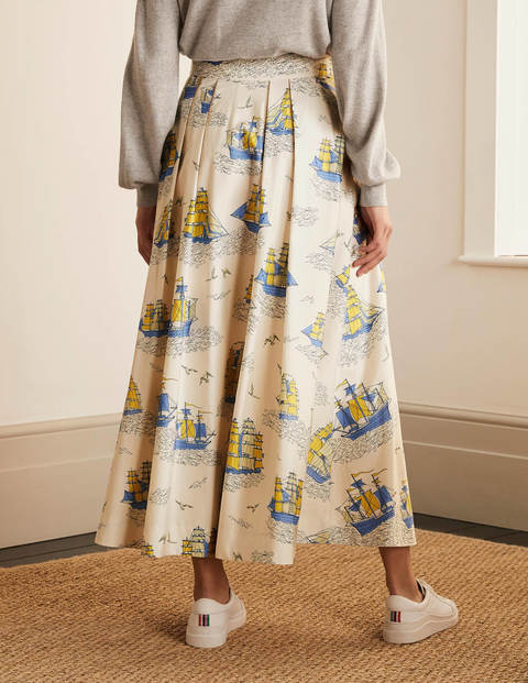 Livia Full Skirt - Ivory Nautical Voyage Livia Full Skirt - Ivory Nautical Voyage