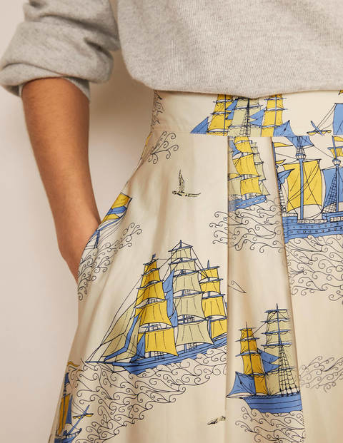 Livia Full Skirt - Ivory Nautical Voyage Livia Full Skirt - Ivory Nautical Voyage