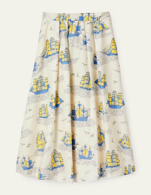 Livia Full Skirt - Ivory Nautical Voyage Livia Full Skirt - Ivory Nautical Voyage