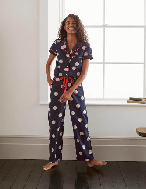 Phoebe PJ Pants - French Navy, Regular Dot Phoebe PJ Pants - French Navy, Regular Dot