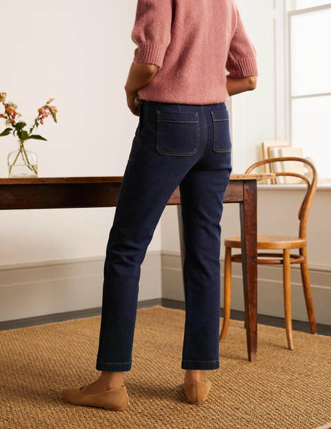 Cropped Utility Flare Jeans - Indigo Cropped Utility Flare Jeans - Indigo