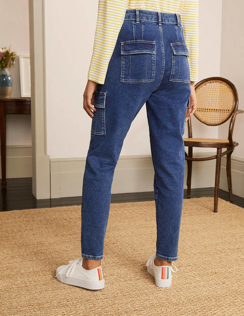 Utility Tapered Leg Jeans - Mid Vintage Utility Tapered Leg Jeans - Mid Vintage