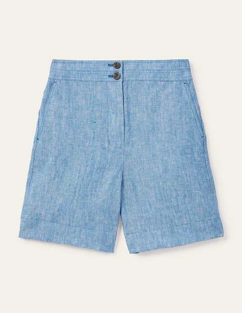 Cornwall Linen Shorts - Moroccan Blue Tonic Cornwall Linen Shorts - Moroccan Blue Tonic