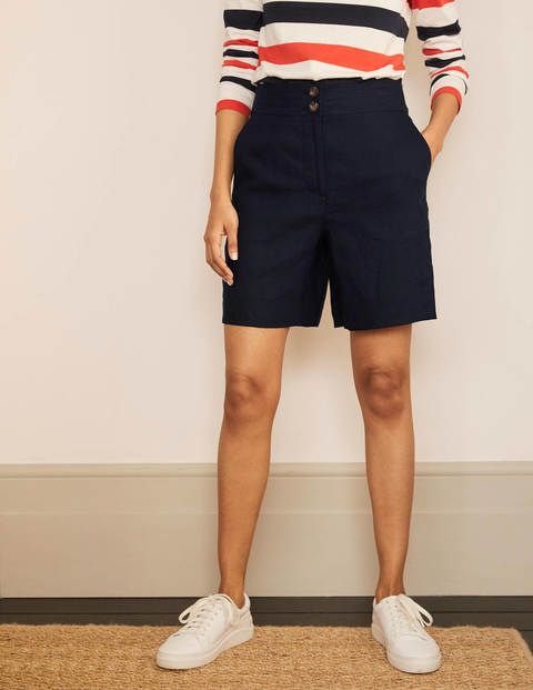 Cornwall Linen Shorts - Navy Cornwall Linen Shorts - Navy