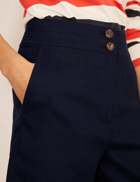 Cornwall Linen Shorts - Navy Cornwall Linen Shorts - Navy