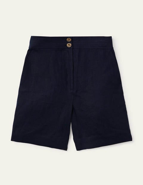 Cornwall Linen Shorts - Navy Cornwall Linen Shorts - Navy