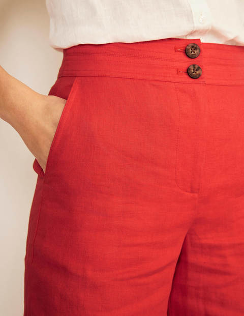 Cornwall Linen Shorts - Cherry Red Cornwall Linen Shorts - Cherry Red