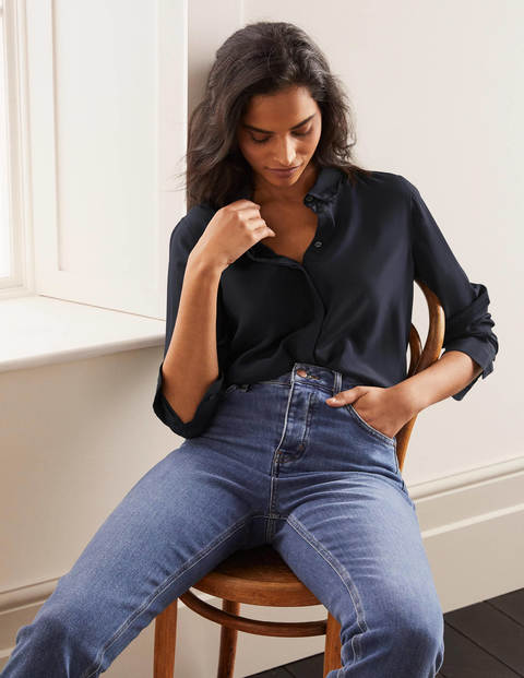 The Silk Shirt - Navy The Silk Shirt - Navy
