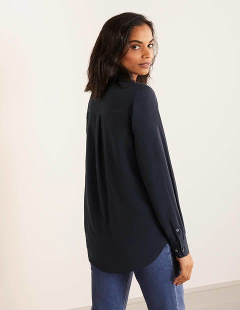 The Silk Shirt - Navy The Silk Shirt - Navy