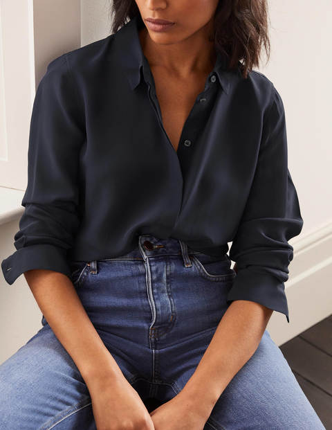 The Silk Shirt - Navy The Silk Shirt - Navy