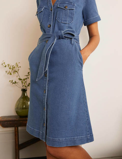 Cecily Shirt Dress - Mid Vintage Denim Cecily Shirt Dress - Mid Vintage Denim