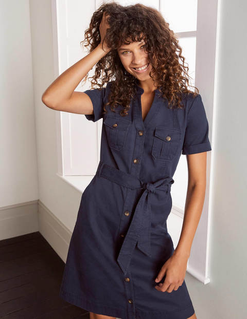 Cecily Shirt Dress - Navy Cecily Shirt Dress - Navy