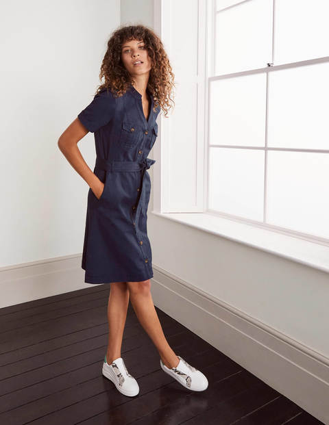 Cecily Shirt Dress - Navy Cecily Shirt Dress - Navy