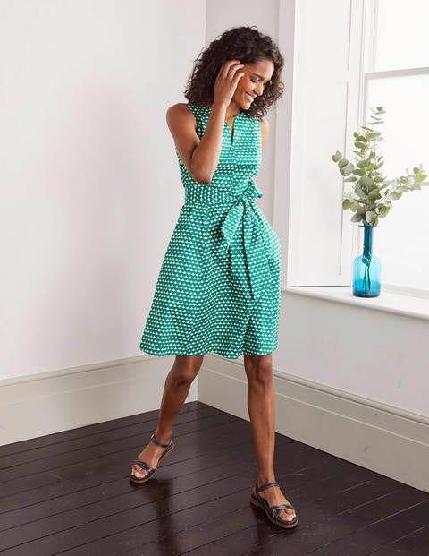 Mischa Belted Dress - Sapling, Scallop Row Mischa Belted Dress - Sapling, Scallop Row