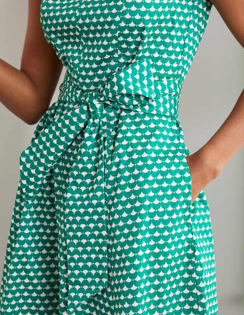 Mischa Belted Dress - Sapling, Scallop Row Mischa Belted Dress - Sapling, Scallop Row