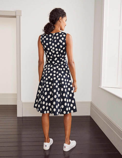 Mischa Belted Dress - French Navy, Scattered Dot Mischa Belted Dress - French Navy, Scattered Dot