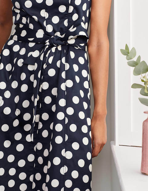 Mischa Belted Dress - French Navy, Scattered Dot | Boden EU