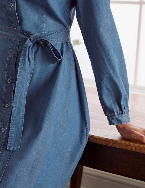Charlotte Hemdblusenkleid - Mittleres Vintageblau, Denim Charlotte Hemdblusenkleid - Mittleres Vintageblau, Denim