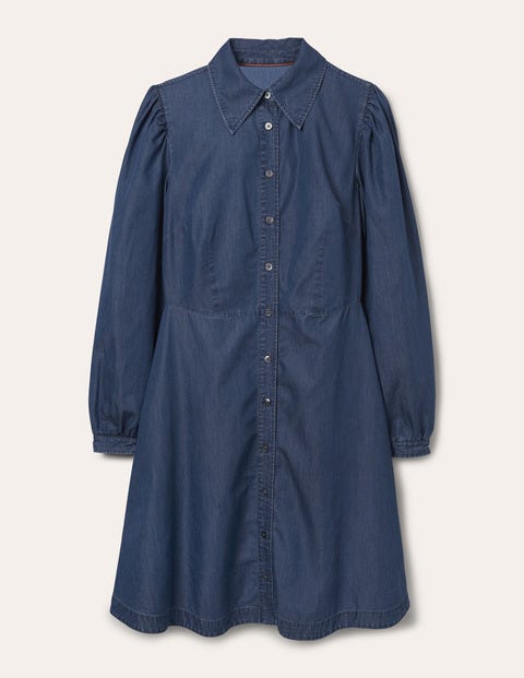 Charlotte Hemdblusenkleid - Mittleres Vintageblau, Denim Charlotte Hemdblusenkleid - Mittleres Vintageblau, Denim