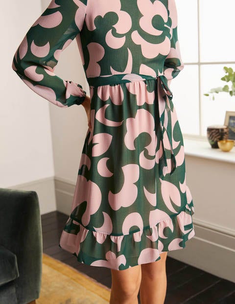 Lottie Belted Dress - Palm Leaf, Dream Cloud Lottie Belted Dress - Palm Leaf, Dream Cloud