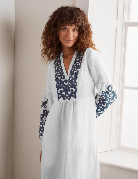 Leonie Linen Dress - White Leonie Linen Dress - White
