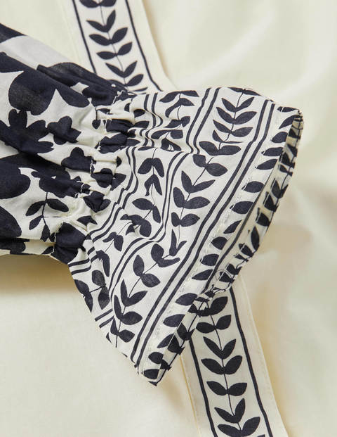 Carly Printed Blouse - Ivory, Posy Cascade Carly Printed Blouse - Ivory, Posy Cascade