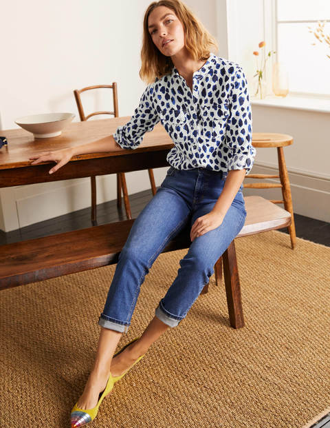 Dolores Linen Shirt - Ivory, Leopard Sketch Dolores Linen Shirt - Ivory, Leopard Sketch